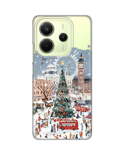 Maska za Xiaomi Redmi Note 14 4G (SRB) Christmas Town Silikonska Print Skin