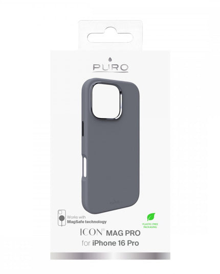 Maska za iPhone 16 Pro 6.3 tamno siva Puro ICON MAG PRO