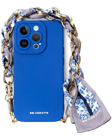 Maska za Iphone 14 Pro Max 6.7 plava CASE&ME sa maramom