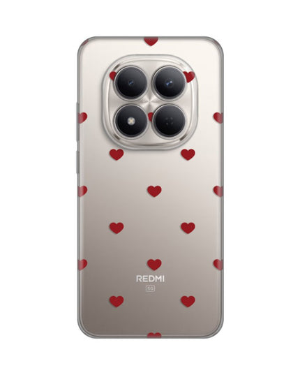 Maska za Xiaomi Redmi Note 15 Pro 5G Red Hearts Silikonska Print