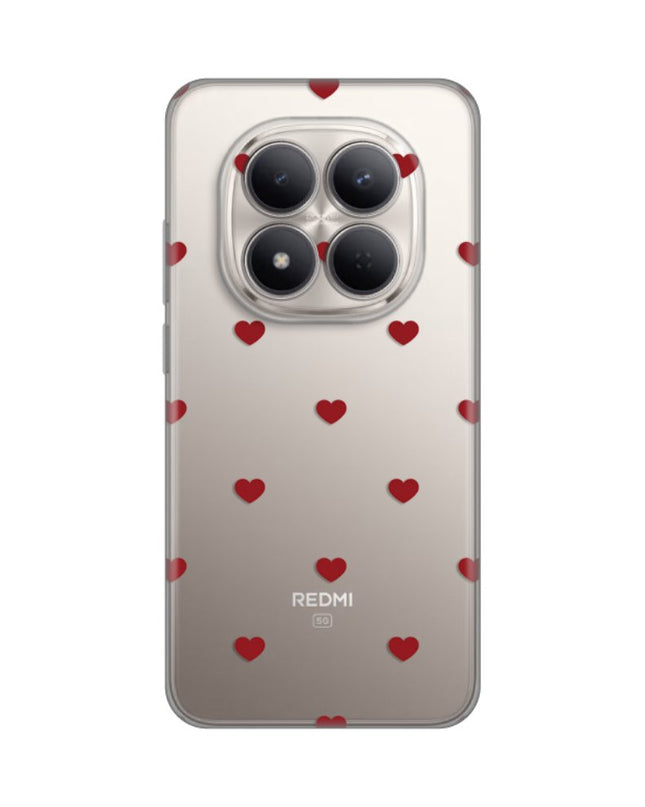 Maska za Xiaomi Redmi Note 15 Pro 5G Red Hearts Silikonska Print