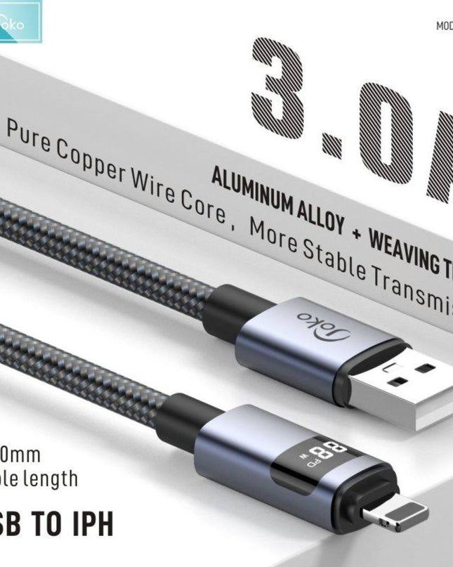 Data kabl KONFULON DL93, LCD Display, USB na iPhone lightning 1m