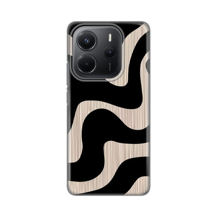 Maska za Xiaomi Redmi Note 14 4G (SRB) Black Flow Silikonska Print Skin