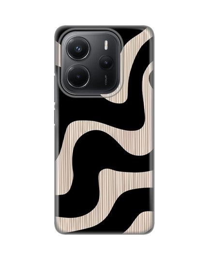 Maska za Xiaomi Redmi Note 14 4G (SRB) Black Flow Silikonska Print Skin