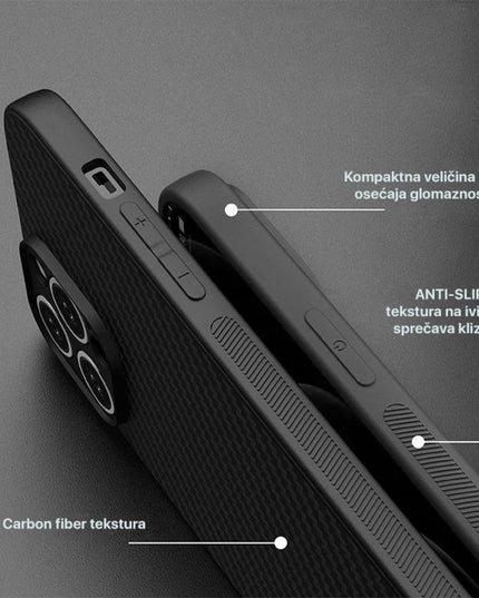 Maska za Samsung A376B Galaxy A37 5G crna Carbon fiber
