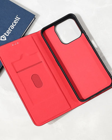 Maska za Honor X6a/X6b/X6c crvena Teracell Elegant Flip