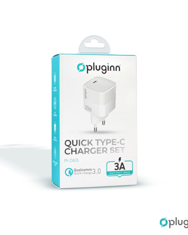 Kucni punjac Pluginn PI-D61S, PD3.0, PPS, 20W beli CE