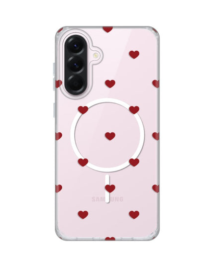 Maska za Samsung A566B Galaxy A56 Red Hearts Print Magsafe