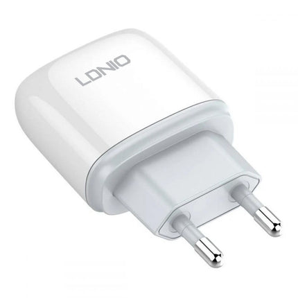 Kucni punjac LDNIO A1209C PD, 20W sa Type C na iPhone lightning kablom beli
