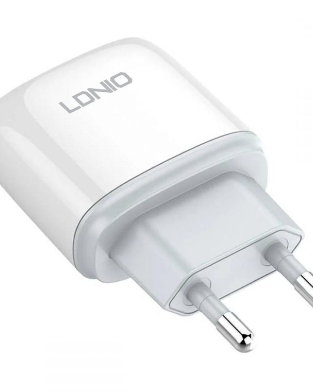 Kucni punjac LDNIO A1209C PD, 20W sa Type C na iPhone lightning kablom beli