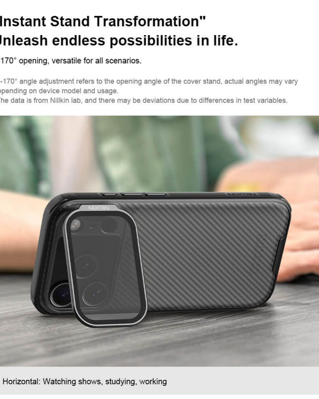 Maska za iPhone 17 Pro 6.3 crna (transparent kamera) Nillkin CamShield Prop