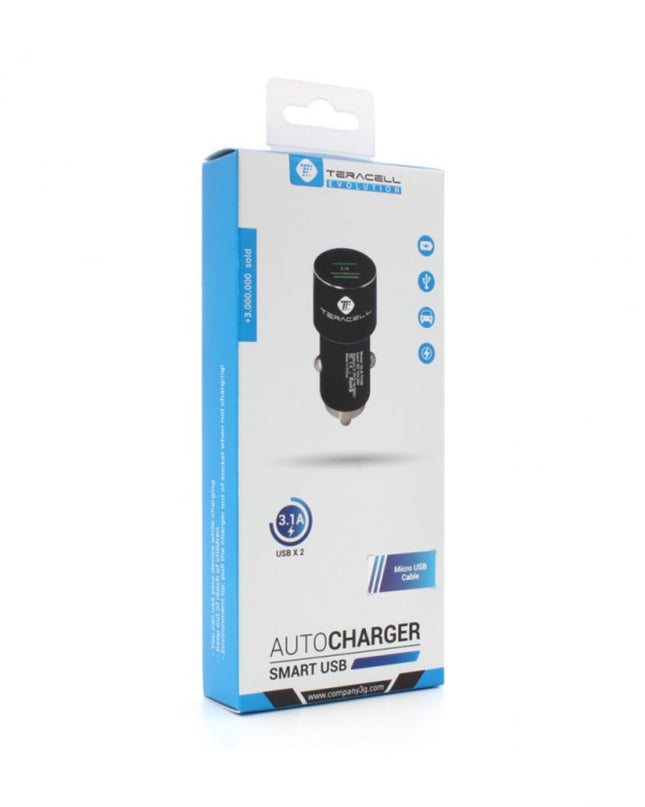 Auto punjac Teracell Evolution TC-06 2xUSB 3.1A sa micro USB kablom