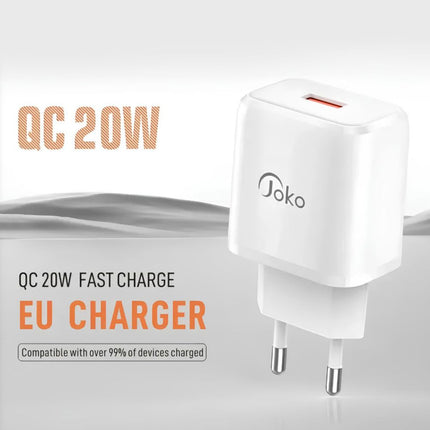 Kucni punjac KONFULON JK90+DC64 PD20W sa USB na iPhone lightning beli