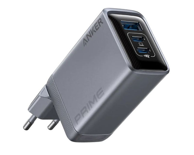 ANKER Prime 100W GaN zidni brzi punjač, 3-porta (2x USB-C i 1x USB-A) srebrni crna