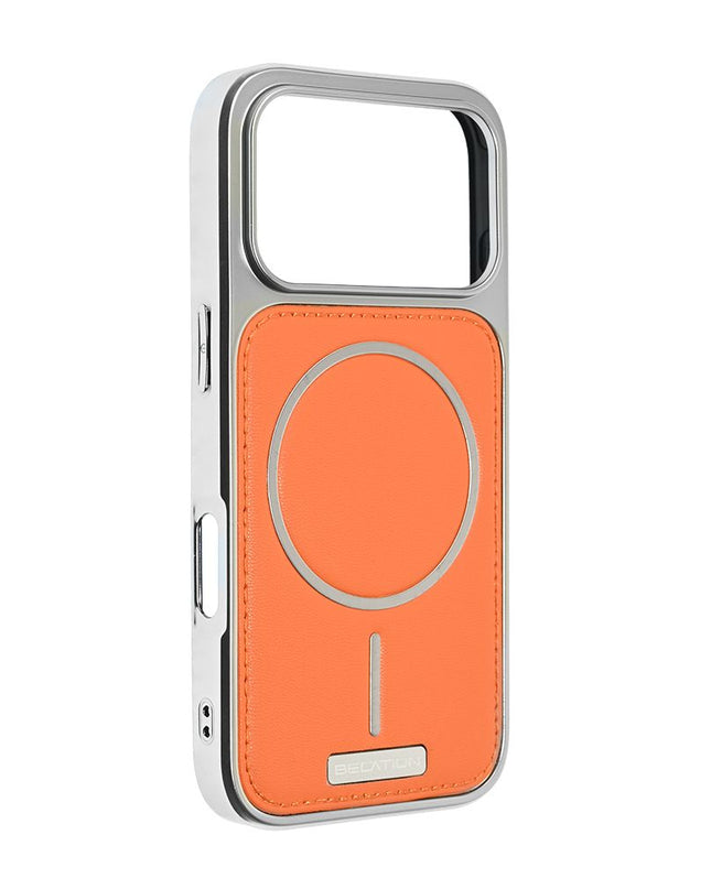 Maska za iPhone 17 Pro 6.3 narandzasta Magsafe Urban Leather