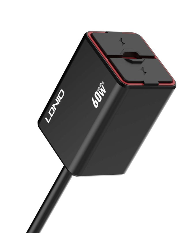 Punjac za motor LDNIO C108 QC 30W, PD 30W total power 60W crni