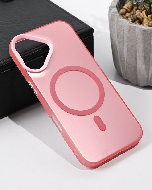 Maska za iPhone 17 6.3 roze Magsafe Clear