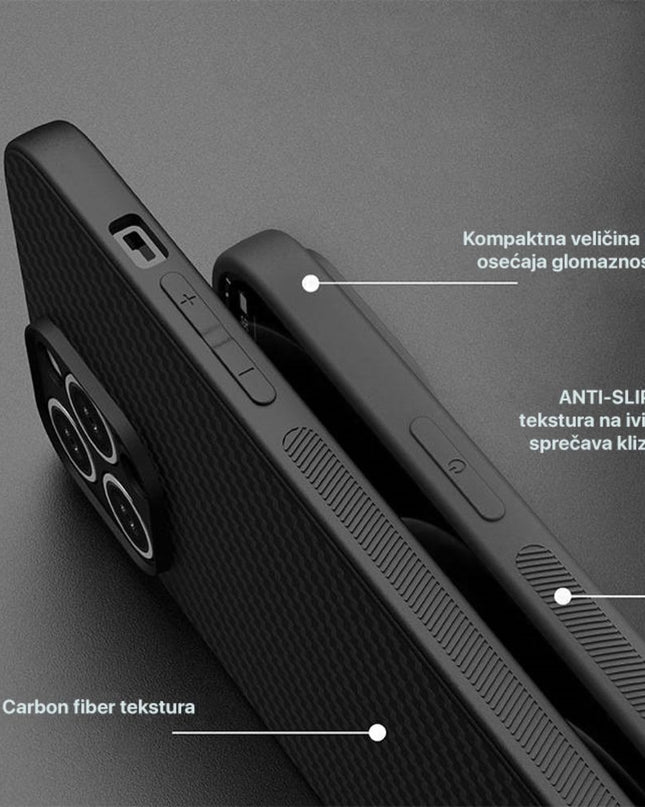 Maska za Samsung S946B Galaxy S26 Plus crna Carbon fiber