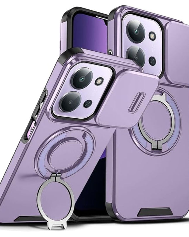 Maska za Xiaomi Redmi 15C 4G EU 173mm ljubicasta CamShield Ring stand