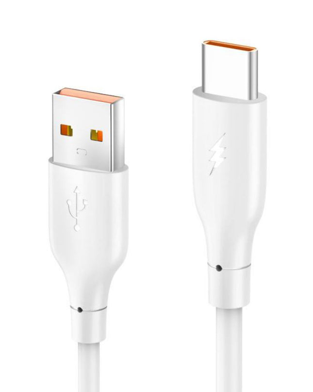 Data kabl KONFULON DC65, 3A, USB na Type C beli 1m