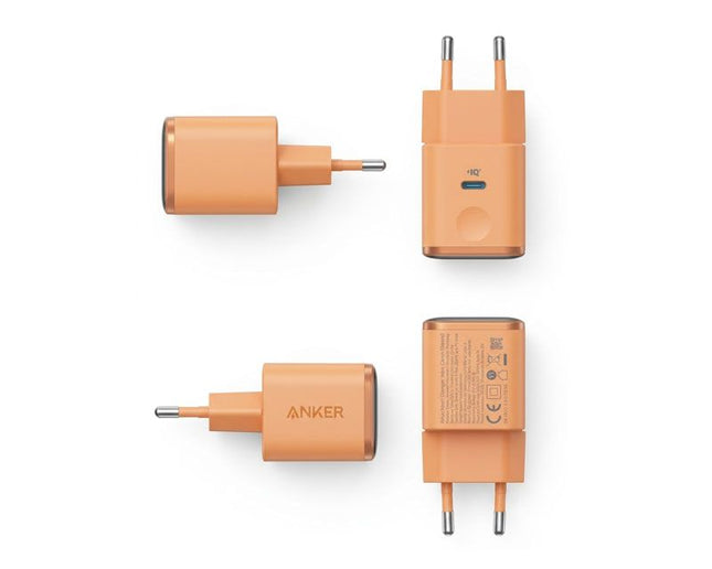 ANKER Nano 45W putni zidni punjač sa ekranom, USB-C port, narandžasta