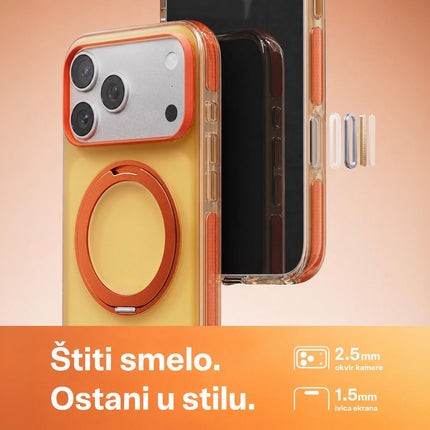 Maska za iPhone 13 6.1 narandzasta Magsafe Color Ring