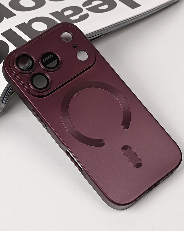 Maska za iPhone 17 Pro 6.3 bordo Magsafe Chrome