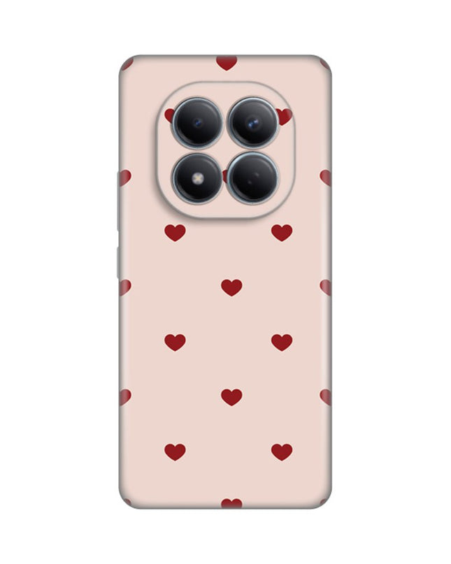 Maska za Xiaomi Redmi Note 15 Pro 4G Beige Hearts Silikonska Print
