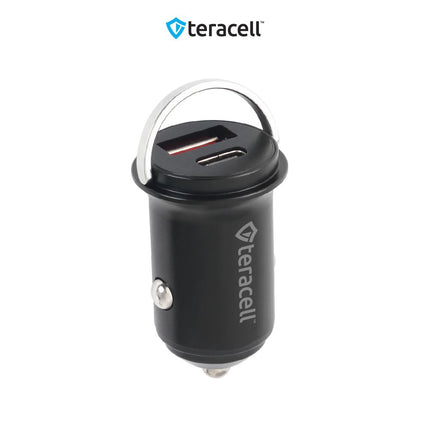 Auto punjac Teracell Evolution TC-13 PD 30W + USB QC3.0 18W, 48W (total) sa PD Type C kablom crni