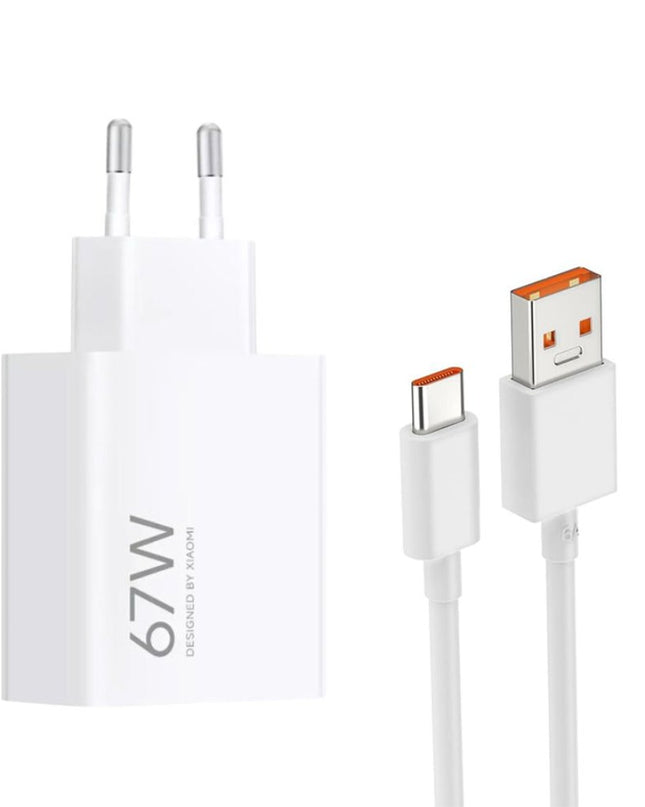 Kucni punjac Xiaomi HyperCharge 67W sa USB na Type C kablom beli EU