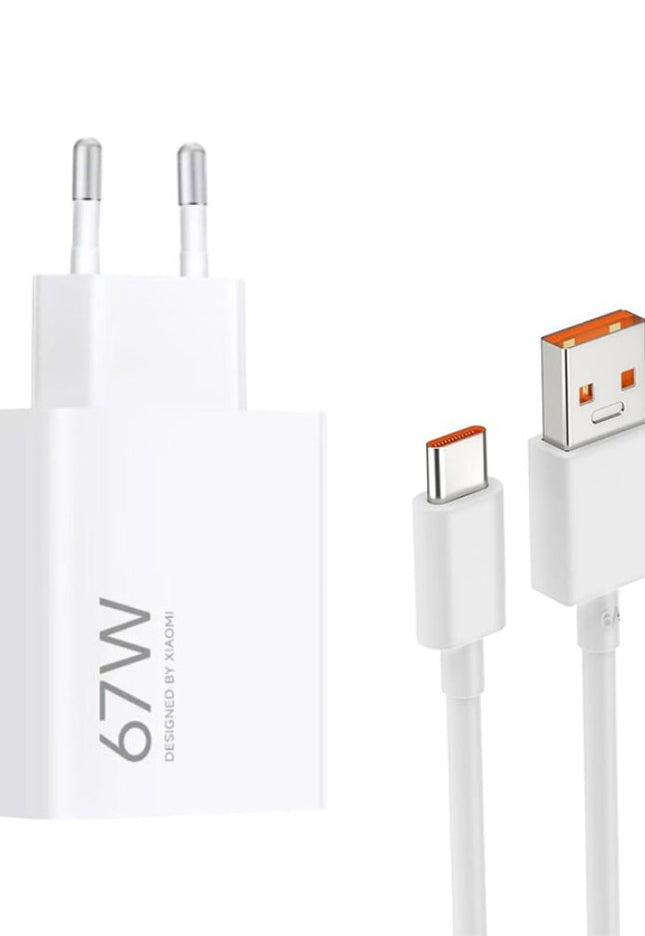 Kucni punjac Xiaomi HyperCharge 67W sa USB na Type C kablom beli EU