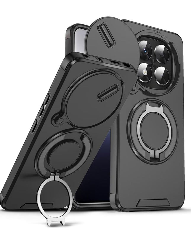 Maska za Xiaomi Redmi Note 15 Pro Plus 5G (EU) crna CamShield Ring stand