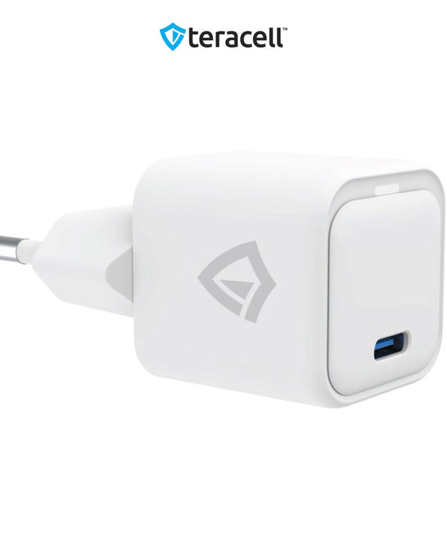 Kucni punjac Teracell Evolution TC-16GP, GaN, PD 3.0, 35W sa PD iPhone lightning kablom beli CE