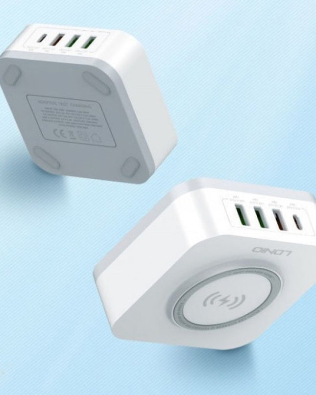 Kucni punjac LDNIO AW004 32W Desktop Wireless Quick Charge 3.0 + PD 30W beli