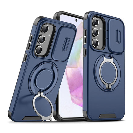 Maska za Samsung A376B Galaxy A37 5G plava CamShield Ring stand