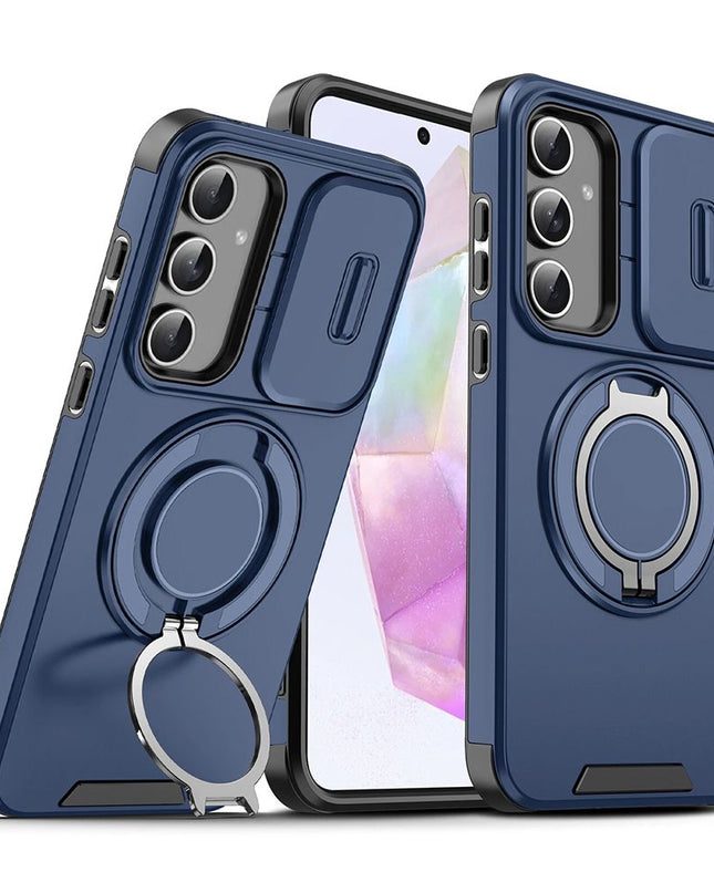Maska za Samsung A376B Galaxy A37 5G plava CamShield Ring stand
