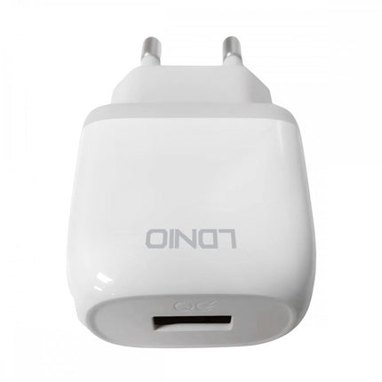Kucni punjac LDNIO A1209Q QC3.0, 18W sa iPhone lightning kablom beli