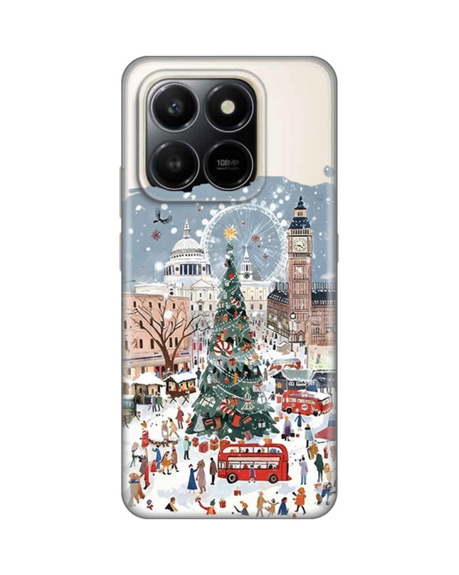 Maska za Honor X7d 4G/400 Smart 5G Christmas Town Silikonska Print Skin