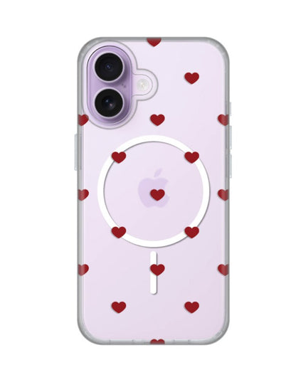 Maska za iPhone 17 6.3 Red Hearts Print Magsafe
