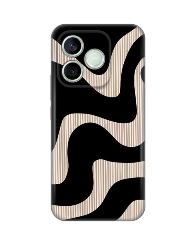 Maska za Honor 600 Lite Black Flow Silikonska Print Skin