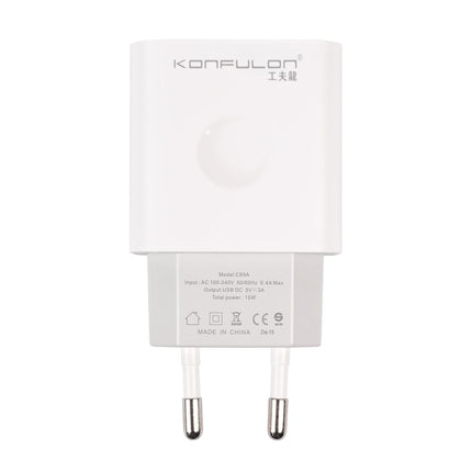 Kucni punjac KONFULON C69A+DC05 QC 15W, USB na iPhone lightning beli 1m
