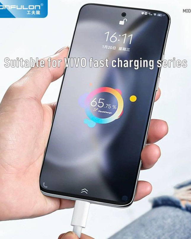 Data kabl KONFULON DC110, VIVO 120W, sa kablom USB na Type C beli 1m
