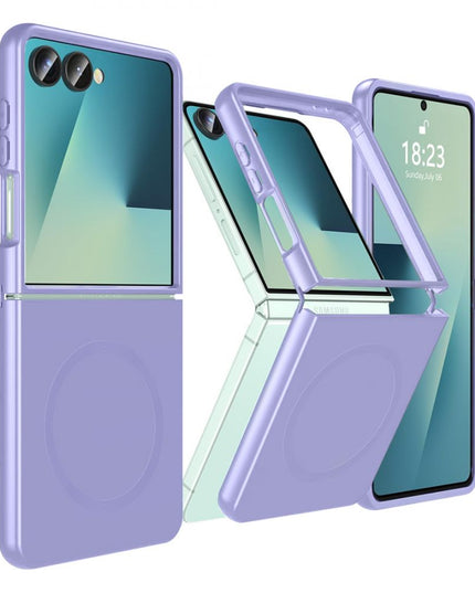 Maska za Samsung F751B Galaxy Z Flip 7 ljubicasta Magsafe Elegant Fold