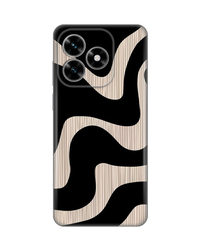 Maska za Honor X5c Plus Black Flow Silikonska Print Skin