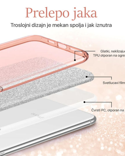 Maska za Xiaomi Redmi 10C srebrna Crystal Dust