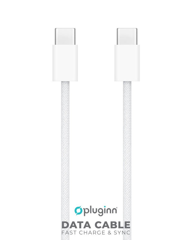 Data kabl Pluginn fast PD 60W Type C na Type C beli 1m