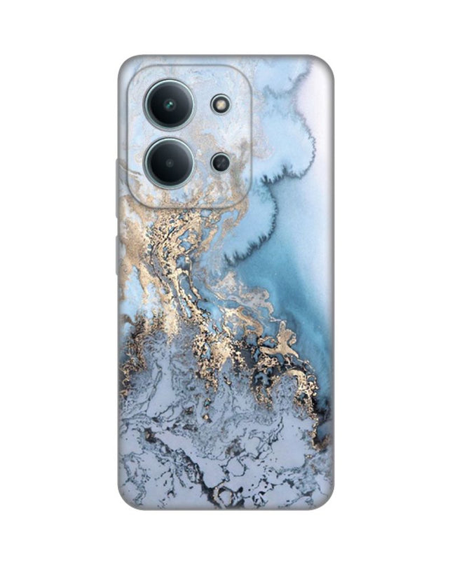 Maska za Xiaomi Redmi 15C 4G Blue Gold Marble Silikonska Print