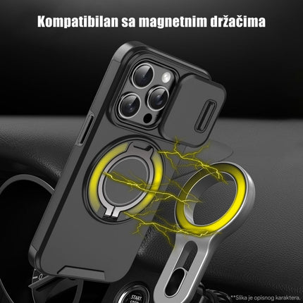 Maska za Samsung A175F Galaxy A17 crna CamShield Ring stand