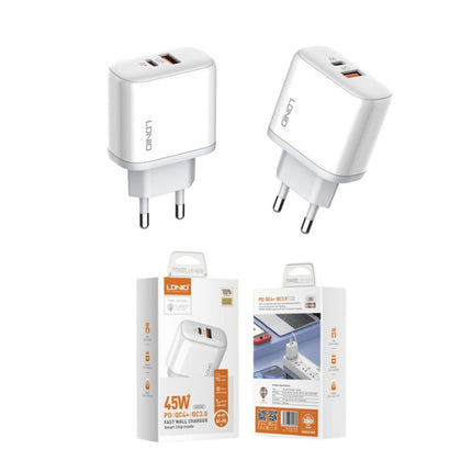 Kucni punjac LDNIO A2526C PD, QC4+, QC3.0, PPS 45W USB na Lightning