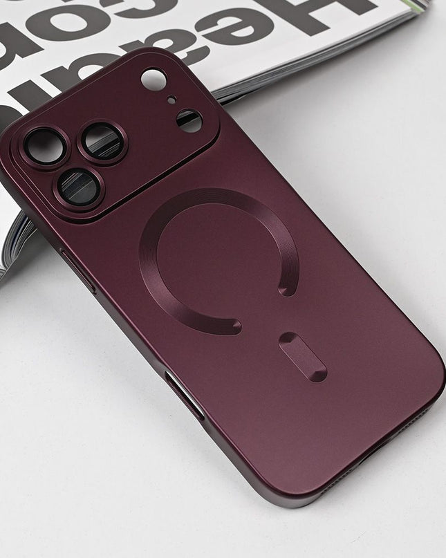 Maska za iPhone 17 Pro Max 6.9 bordo Magsafe Chrome